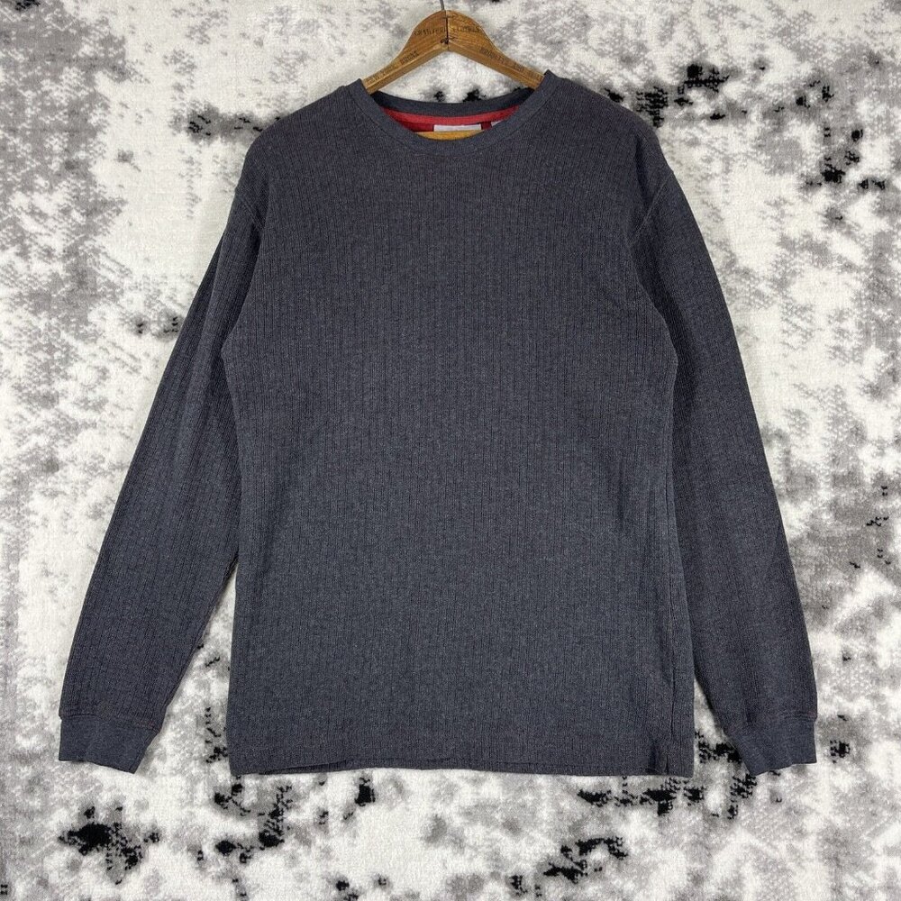 Farah Sweater Mens Size Small Gray Ribbed Knit Cotton Winter‎ Comfort Casual